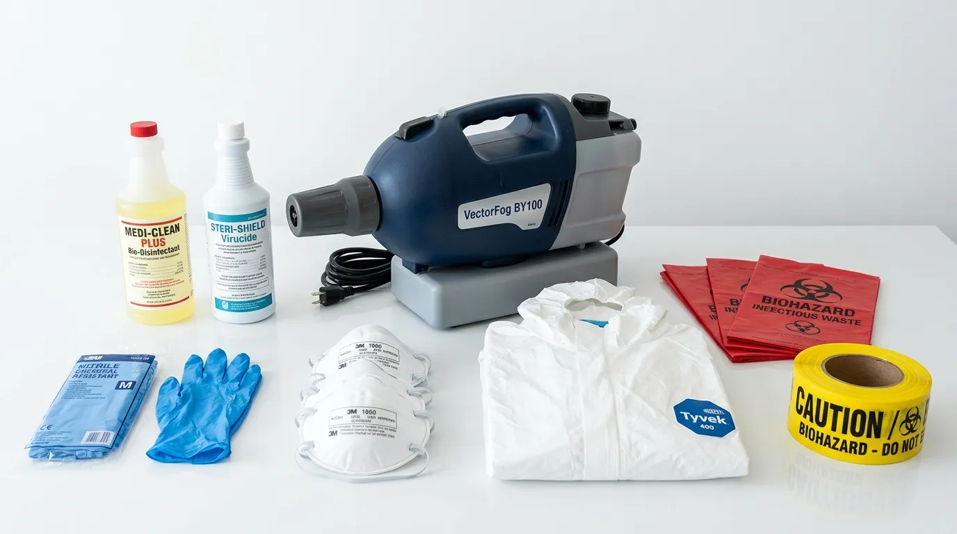 Professional biohazard remediation crew working in Rahway